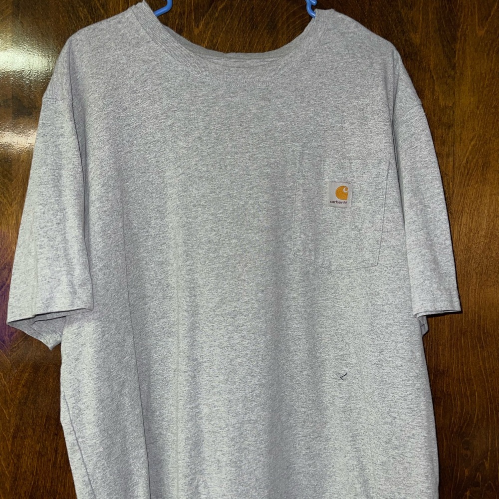 Carhartt Gray Short Sleeve Tee Classic Design